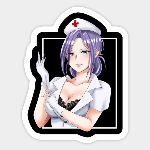 Anime Pinup Nurse Sticker by Hiro Fiction